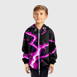 Ветровка с капюшоном детская Color pink black, цвет: 3D-белый — фото 2