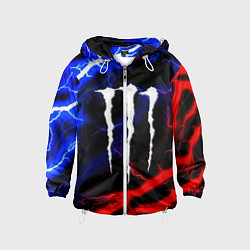 Детская ветровка Monster energy молнии неон