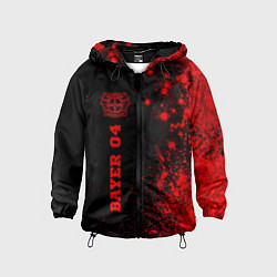 Ветровка с капюшоном детская Bayer 04 - red gradient по-вертикали, цвет: 3D-черный