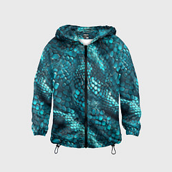Детская ветровка Бирюзовая чешуя рептилии - абстрактный паттерн