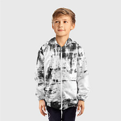 Ветровка с капюшоном детская Color black and white, цвет: 3D-белый — фото 2