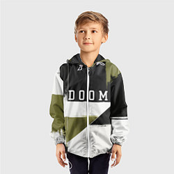 Ветровка с капюшоном детская Doom The Dark Ages, цвет: 3D-белый — фото 2