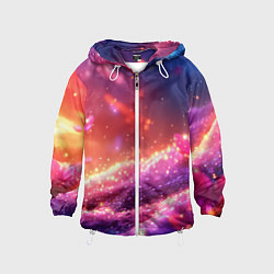 Детская ветровка Фиолетовые и красные оттенки текстура