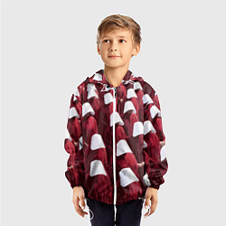 Ветровка с капюшоном детская Рассказ служанки паттерн, цвет: 3D-белый — фото 2