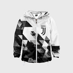Ветровка с капюшоном детская Juventus geometry black, цвет: 3D-белый