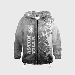 Ветровка с капюшоном детская Aston Villa - grey gradient по-вертикали, цвет: 3D-черный
