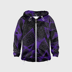 Ветровка с капюшоном детская The triangle is purple, цвет: 3D-белый