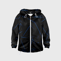 Ветровка с капюшоном детская Color blue line, цвет: 3D-белый