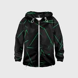 Детская ветровка Color light green line