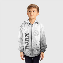 Ветровка с капюшоном детская Ajax - white gradient вертикально, цвет: 3D-черный — фото 2