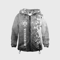 Ветровка с капюшоном детская Borussia - grey gradient по-вертикали, цвет: 3D-черный