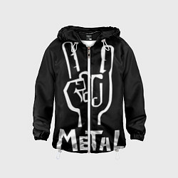 Ветровка с капюшоном детская Metall, цвет: 3D-белый