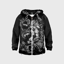 Ветровка с капюшоном детская Doom jump and shot, цвет: 3D-белый
