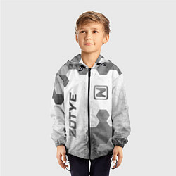 Ветровка с капюшоном детская Zotye - white gradient вертикально, цвет: 3D-черный — фото 2