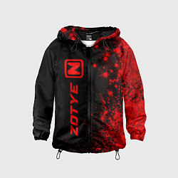 Ветровка с капюшоном детская Zotye - red gradient по-вертикали, цвет: 3D-черный
