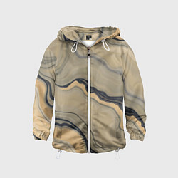 Ветровка с капюшоном детская Песочный мрамор, цвет: 3D-белый