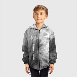 Ветровка с капюшоном детская Watch Dogs - grey gradient по-вертикали, цвет: 3D-черный — фото 2