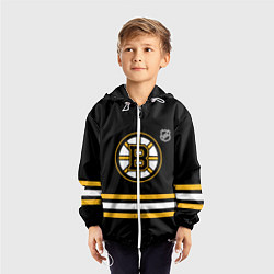 Ветровка с капюшоном детская Бостон Брюинз хоккей, цвет: 3D-белый — фото 2