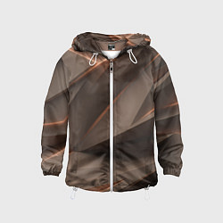 Ветровка с капюшоном детская Кофейная объемная текстура, цвет: 3D-белый