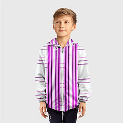 Ветровка с капюшоном детская Neon pink, цвет: 3D-белый — фото 2