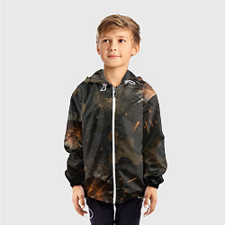 Ветровка с капюшоном детская Камуфляж со следами от пуль, цвет: 3D-белый — фото 2