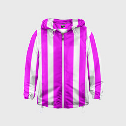 Детская ветровка Color white pink stripes