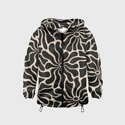 Детская ветровка Цветы black pattern