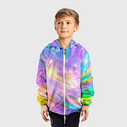 Ветровка с капюшоном детская Волшебный мистический космос, цвет: 3D-белый — фото 2