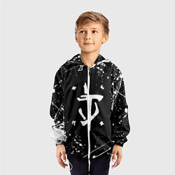 Ветровка с капюшоном детская Doom краски белые, цвет: 3D-белый — фото 2