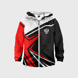 Детская ветровка Герб России - красный спортивный