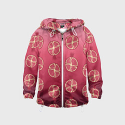 Ветровка с капюшоном детская Сочные гранаты, цвет: 3D-белый
