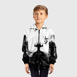Ветровка с капюшоном детская Doom демон марса, цвет: 3D-черный — фото 2