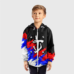 Ветровка с капюшоном детская Doom триколор краски, цвет: 3D-белый — фото 2
