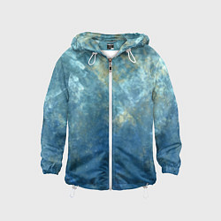 Детская ветровка Абстракция - gold in blue-turquoise color