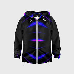 Детская ветровка Color black neon stripes