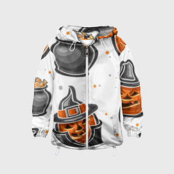 Ветровка с капюшоном детская Candy halloween, цвет: 3D-белый