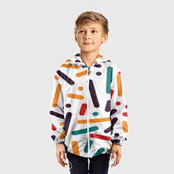 Ветровка с капюшоном детская Oval oil, цвет: 3D-белый — фото 2