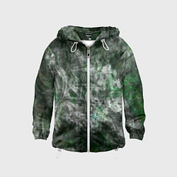 Ветровка с капюшоном детская Абстракция - acid boom, цвет: 3D-белый