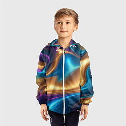 Ветровка с капюшоном детская Сплавы разноцветные, цвет: 3D-белый — фото 2