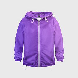 Ветровка с капюшоном детская The color is purple, цвет: 3D-белый