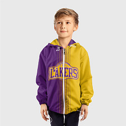 Ветровка с капюшоном детская NBA Lakers LA, цвет: 3D-белый — фото 2