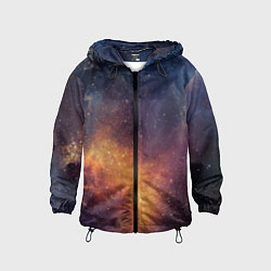 Ветровка с капюшоном детская Космос, цвет: 3D-черный