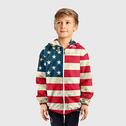 Ветровка с капюшоном детская США, цвет: 3D-белый — фото 2