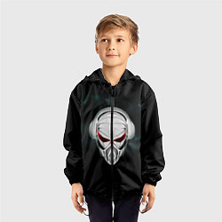 Ветровка с капюшоном детская Пиратская станция, цвет: 3D-черный — фото 2