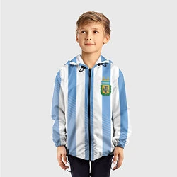 Ветровка с капюшоном детская Сборная Аргентины: ЧМ-2018, цвет: 3D-черный — фото 2