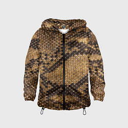 Ветровка с капюшоном детская Змеиная кожа, цвет: 3D-черный