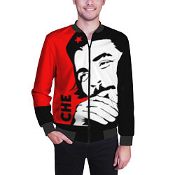 Бомбер мужской Че Гевара, цвет: 3D-черный — фото 2