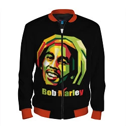 Бомбер мужской Bob Marley Smile, цвет: 3D-красный