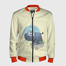 Мужской бомбер Маленький бегемотик