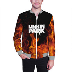 Бомбер мужской Linkin Park: Hell Flame, цвет: 3D-меланж — фото 2